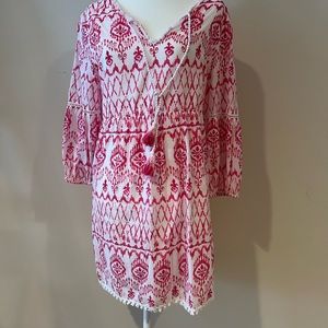 Tommy Bahama dress, pink/white size medium